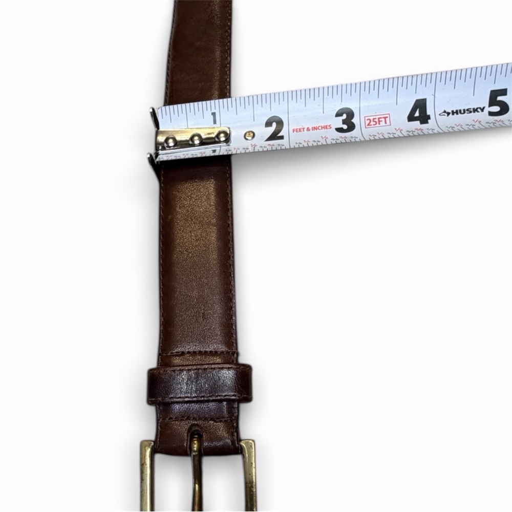 COACH Brown Leather Belt with Square Gold Buckle 6702 - Picture 6 of 7